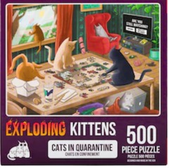 Exploding Kittens Cats in Quarantine 500 piece jigsaw puzzle